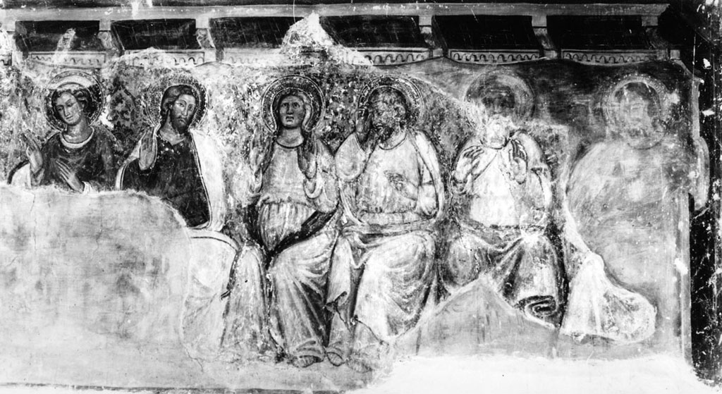 Cristo lava i piedi degli apostoli (dipinto) di Cavallini Pietro (scuola) (primo quarto sec. XIV)