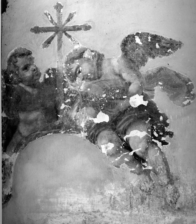 Angioletti con simboli battesimali (dipinto, serie) - ambito laziale (sec. XVIII)