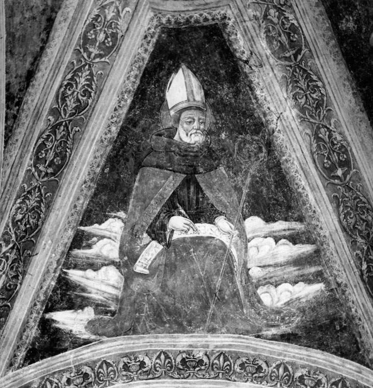 Sant'Agostino (dipinto, complesso decorativo) di Maestro di Arsoli (attribuito) (inizio sec. XVI)