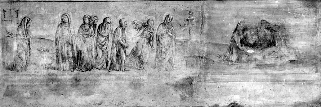 Pie donne al sepolcro (dipinto, ciclo) di Bazzi Giovanni Antonio detto Sodoma (attribuito) (sec. XVI)