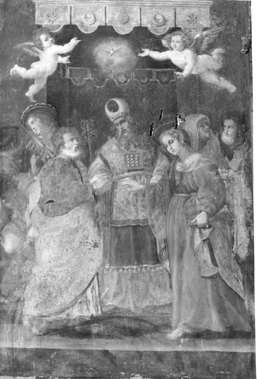 Sposalizio di Maria Vergine (pala d'altare) di Pippi Giulio detto Giulio Romano (attribuito) (metà sec. XVI)