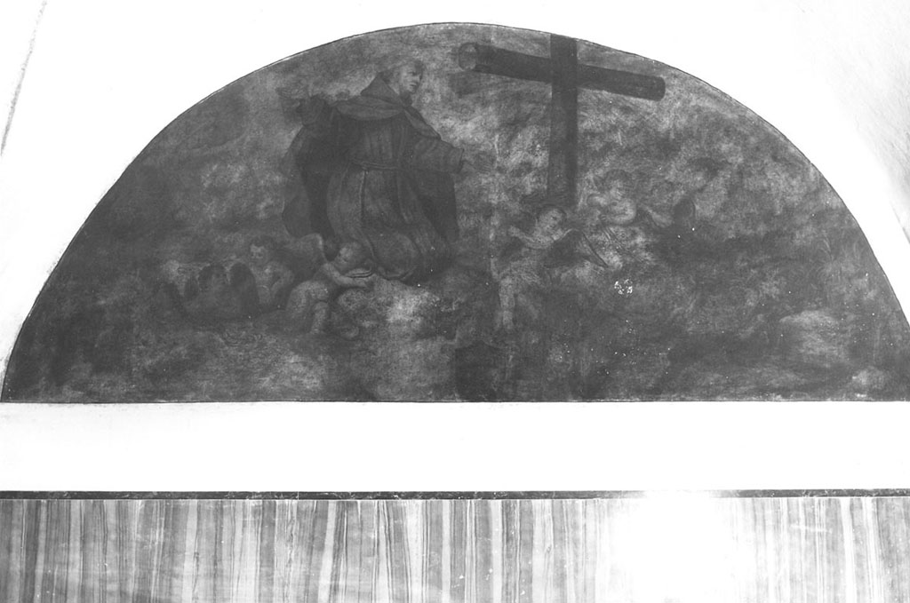 San Pietro d'Alcantara in adorazione della Croce (dipinto, complesso decorativo) - ambito laziale (seconda metà sec. XVII)