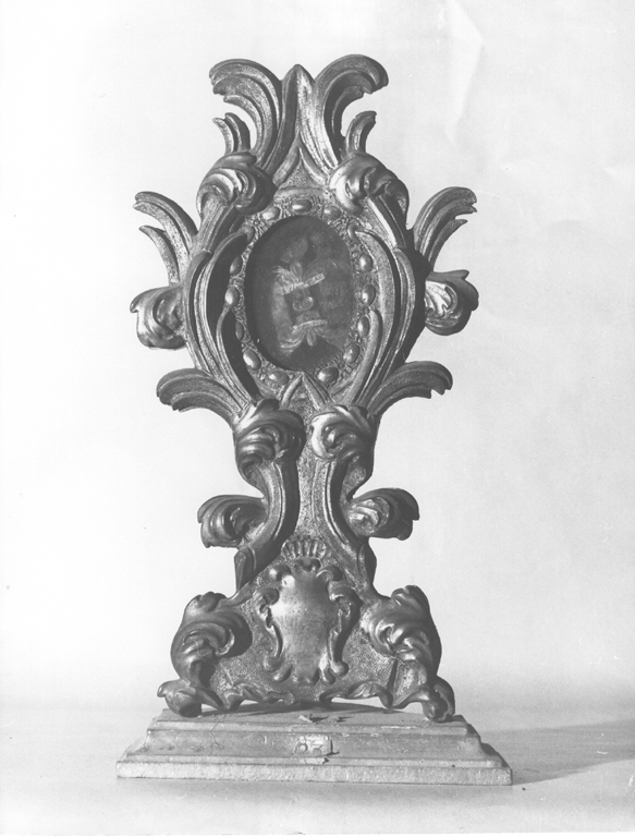 reliquiario - a ostensorio, serie - ambito laziale (sec. XVIII)