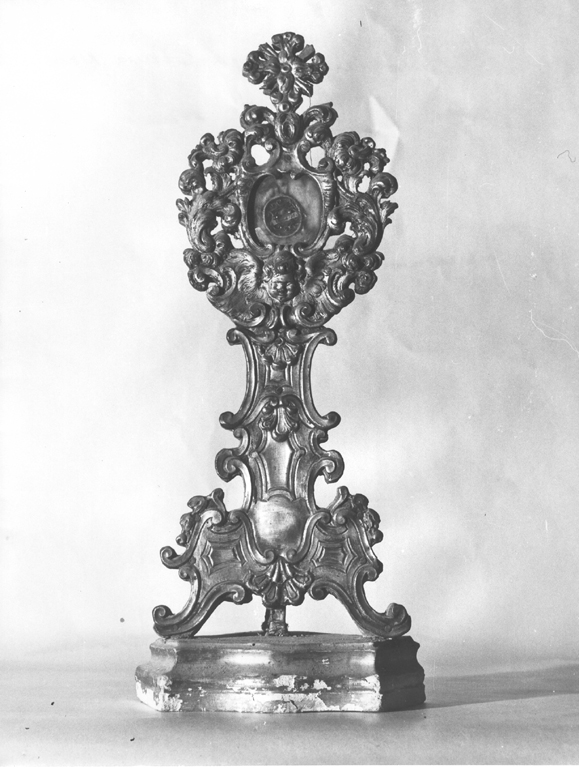 reliquiario - a ostensorio, serie - ambito laziale (sec. XVIII)