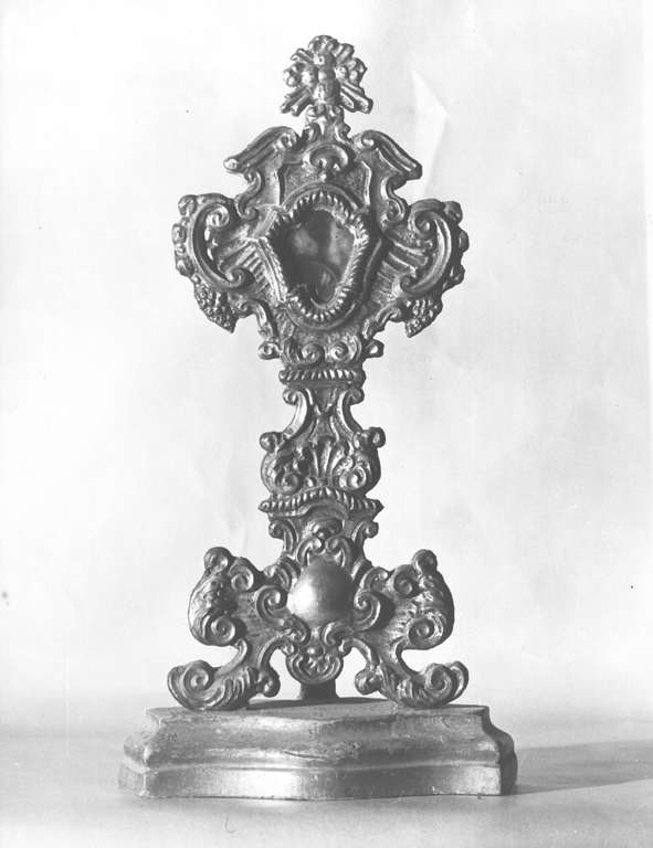 reliquiario - a ostensorio - ambito laziale (sec. XVIII)