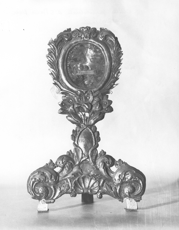 reliquiario - a ostensorio - ambito laziale (sec. XVIII)