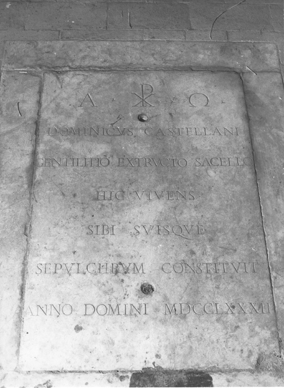 lapide tombale - ambito laziale (ultimo quarto sec. XVIII)