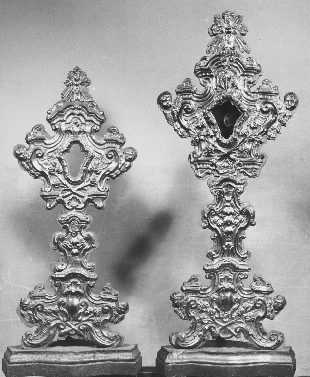 reliquiario - a ostensorio - ambito laziale (sec. XVIII)