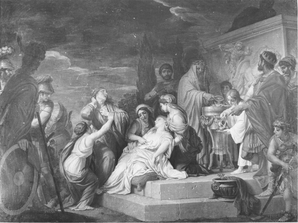 sacrificio di Polissena (dipinto) di Corvi Domenico (sec. XVIII)
