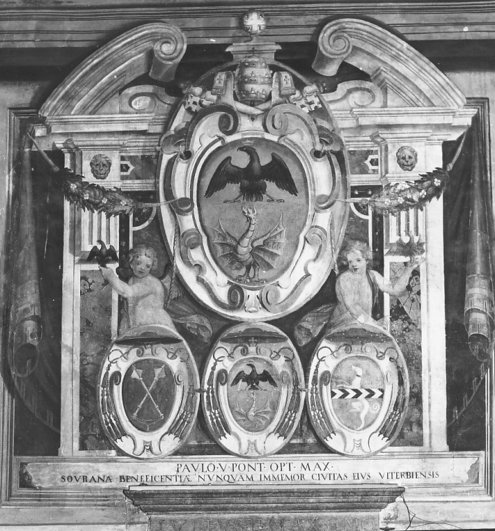 stemma di Paolo V Borghese (dipinto) - ambito laziale (sec. XVII)