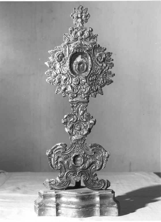 reliquiario - a ostensorio - ambito laziale (sec. XVIII)