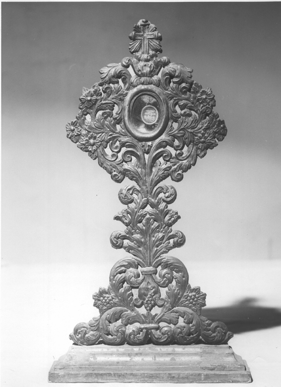 reliquiario - a ostensorio - ambito laziale (sec. XVIII)