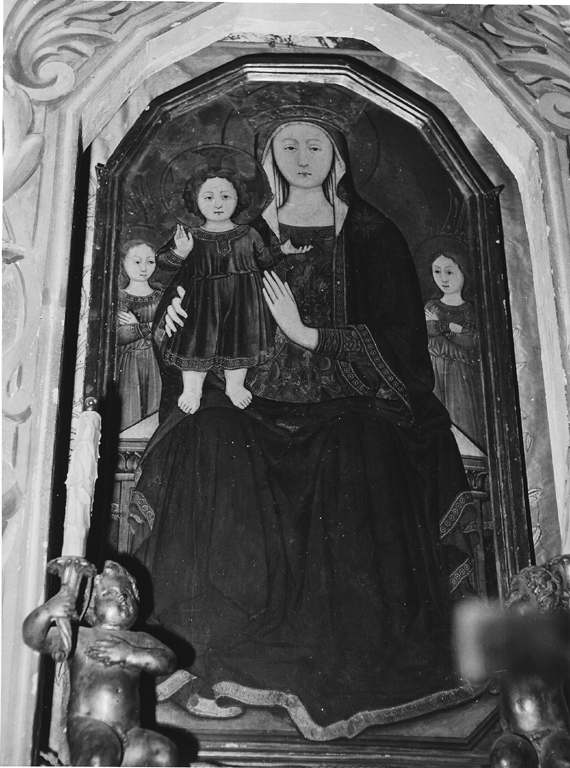 Madonna in trono con Bambino (dipinto) - ambito umbro-laziale (sec. XV)