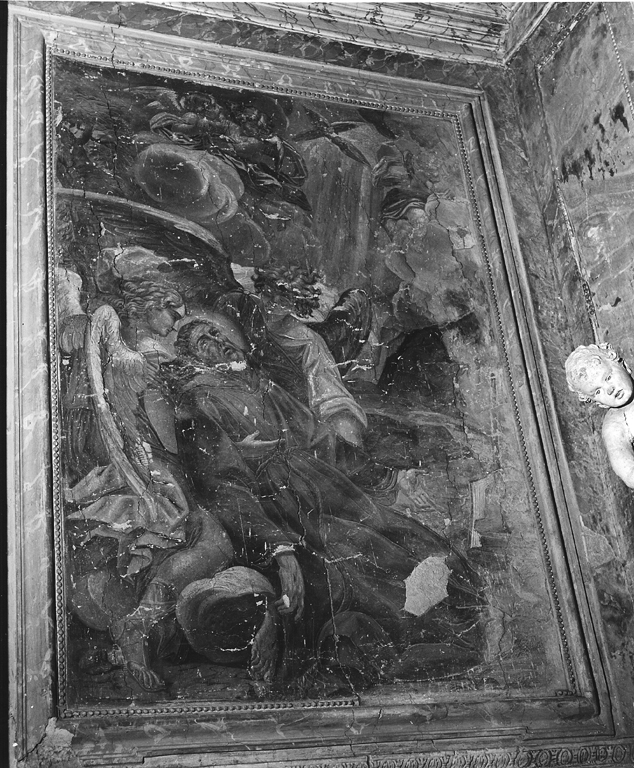 San Francesco d'Assisi riceve le stimmate (dipinto) - ambito laziale (sec. XVIII)