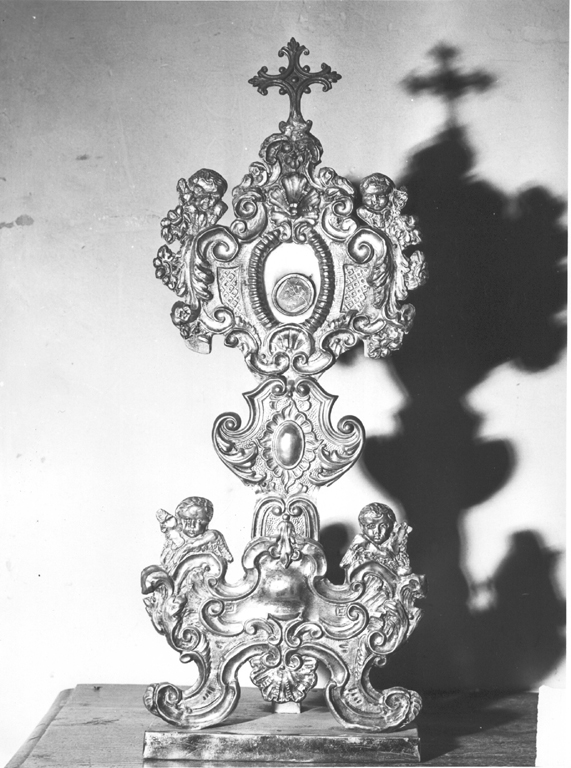 reliquiario - a ostensorio - ambito laziale (sec. XVIII)