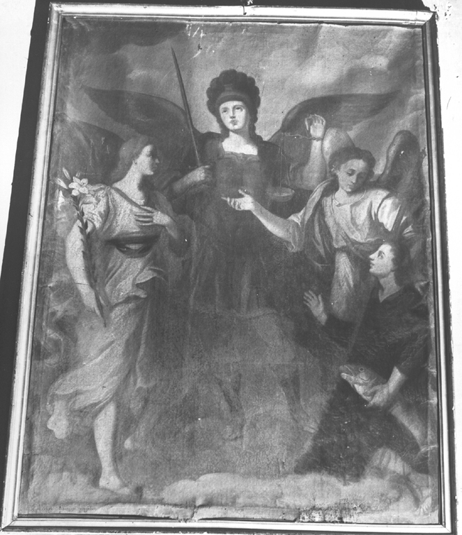 San Michele Arcangelo San Raffaele Arcangelo e Tobiolo (dipinto) - ambito laziale (sec. XVIII)