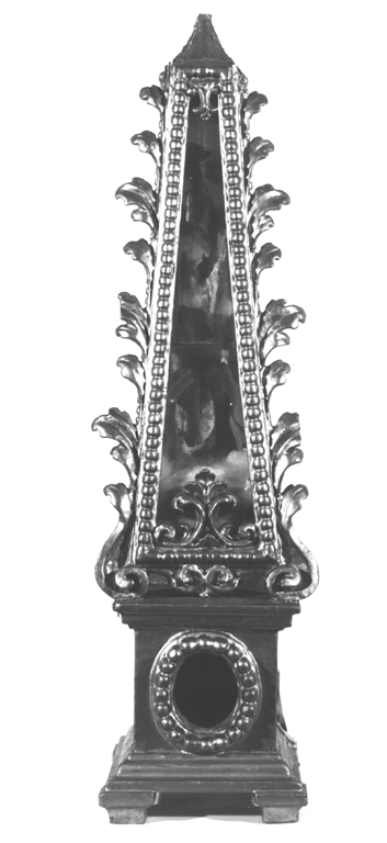 reliquiario architettonico - a obelisco, serie - ambito laziale (fine sec. XVIII)