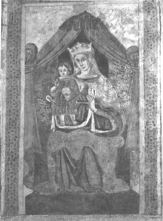 Madonna in trono con Bambino (dipinto) - ambito laziale (fine sec. XV)