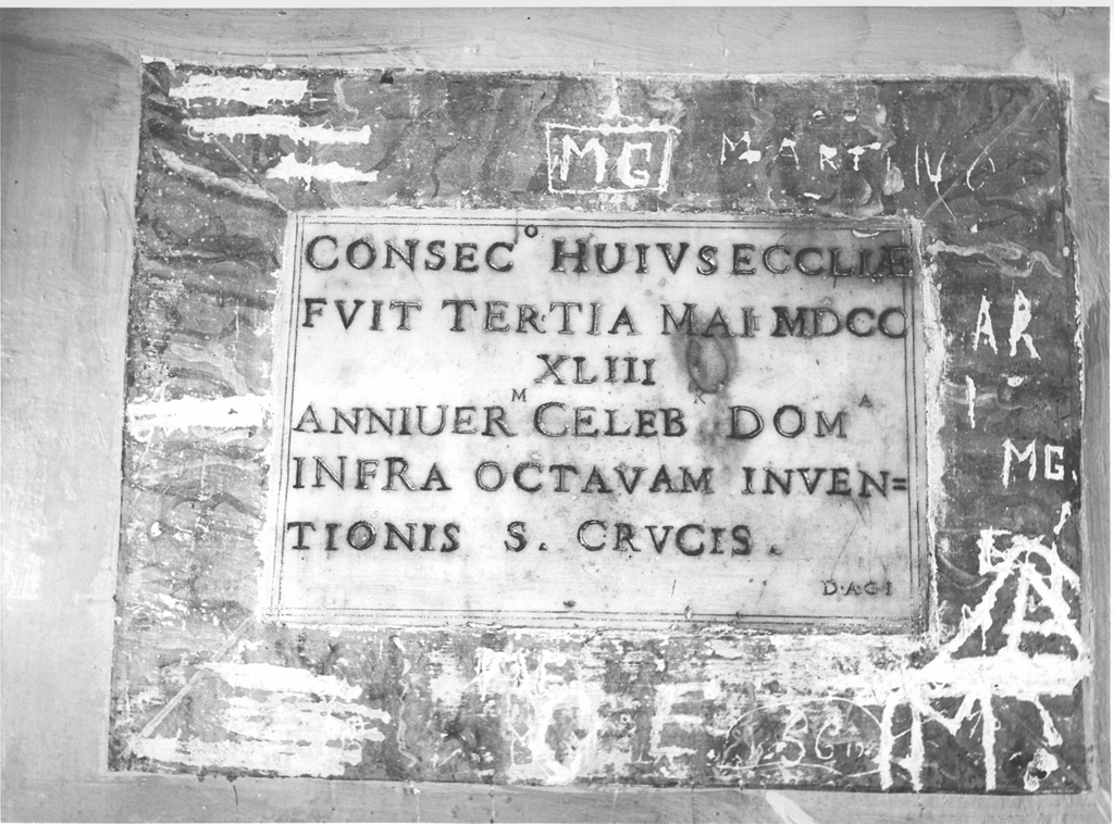 lapide celebrativa - ambito laziale (metà sec. XVIII)