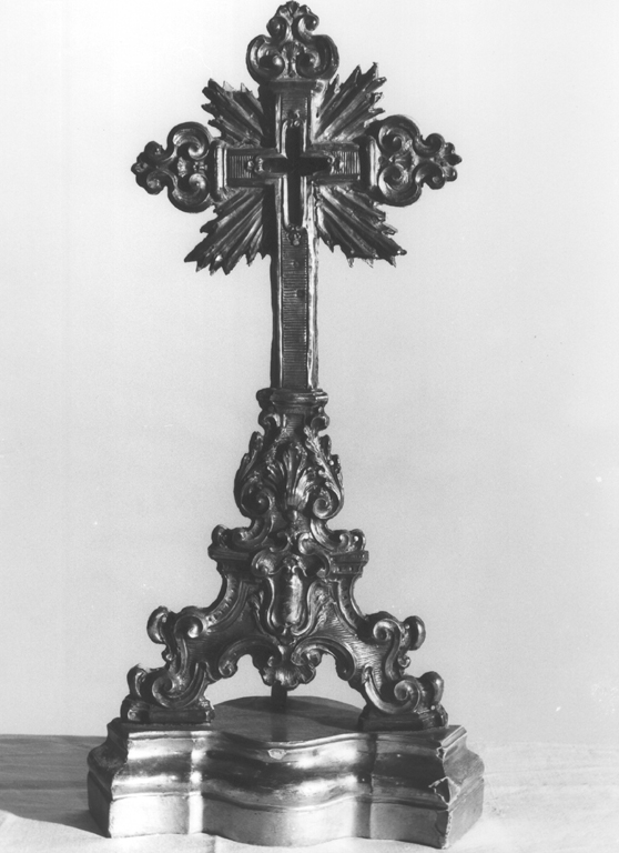 reliquiario - a croce - ambito laziale (ultimo quarto sec. XVIII)