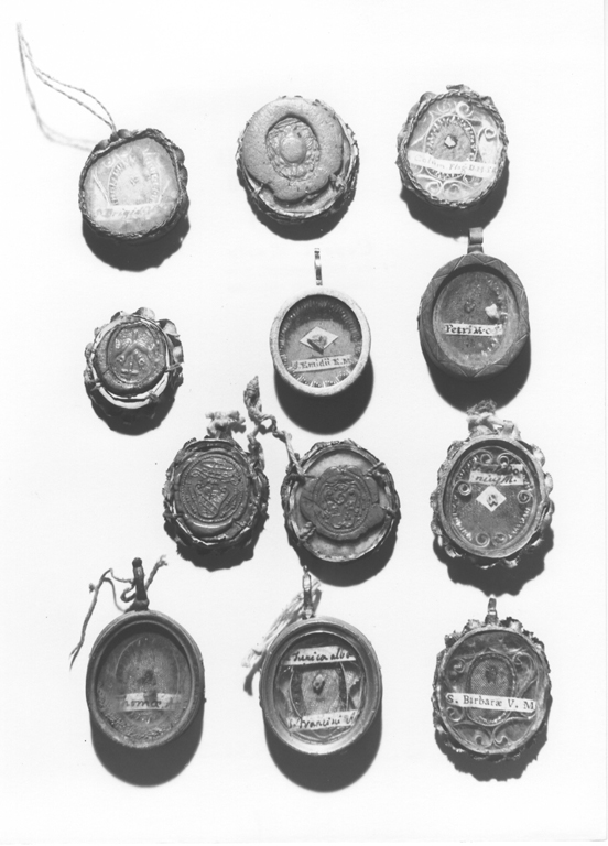 reliquiario, serie - ambito romano (prima metà sec. XIX)