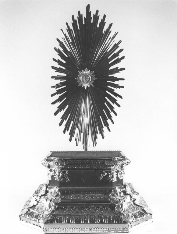 tronetto per esposizione eucaristica - ambito romano (seconda metà sec. XIX)