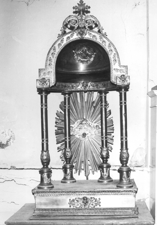 tronetto per esposizione eucaristica - ambito laziale (seconda metà sec. XIX)