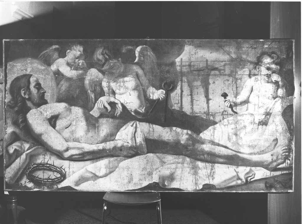 Cristo compianto dagli angeli (dipinto) - ambito romano (seconda metà sec. XVII)