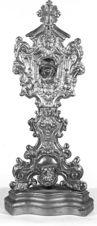 reliquiario - a ostensorio - ambito laziale (prima metà sec. XVIII)