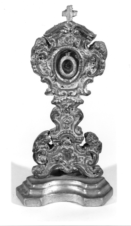 reliquiario - a ostensorio - ambito laziale (metà sec. XVIII)
