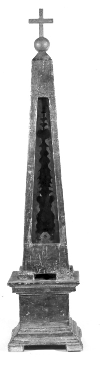 reliquiario architettonico - a obelisco - ambito laziale (sec. XIX)