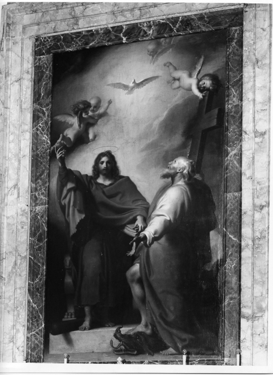 San Filippo e San Giacomo, gloria di Santi (dipinto) di Cavallucci Antonio (sec. XVIII)