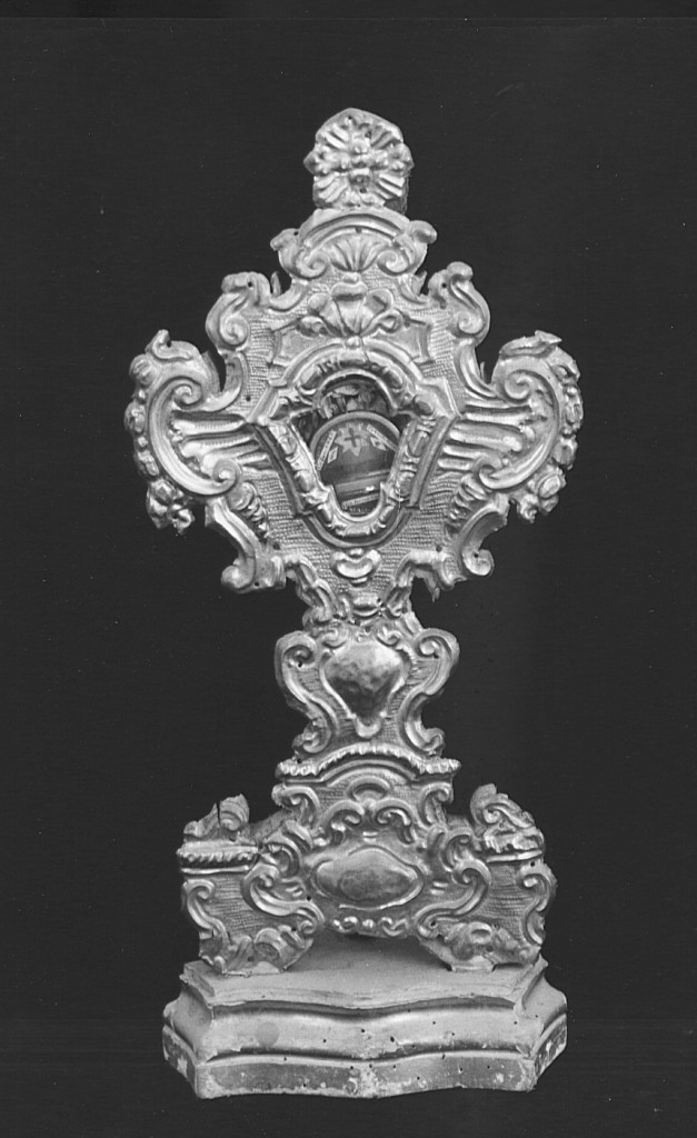 reliquiario - a ostensorio - ambito laziale (sec. XVIII)