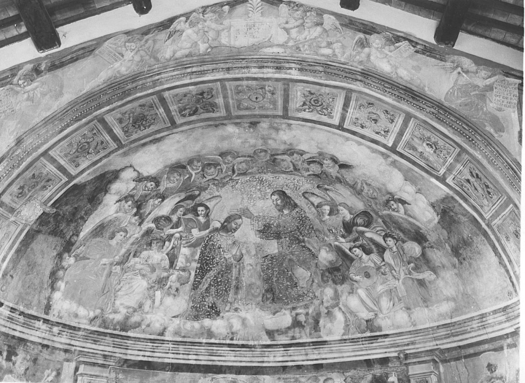 incoronazione di Maria Vergine (dipinto) di Torresani Lorenzo, Torresani Bartolomeo (sec. XVI)