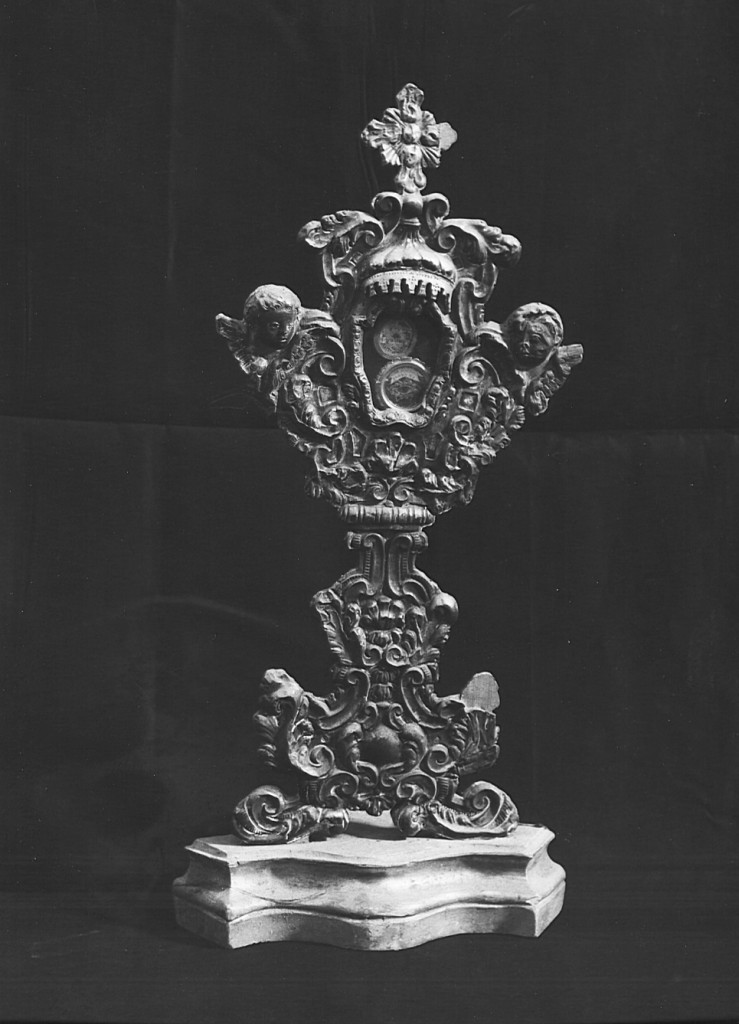 reliquiario - a ostensorio, coppia - ambito laziale (sec. XVIII)