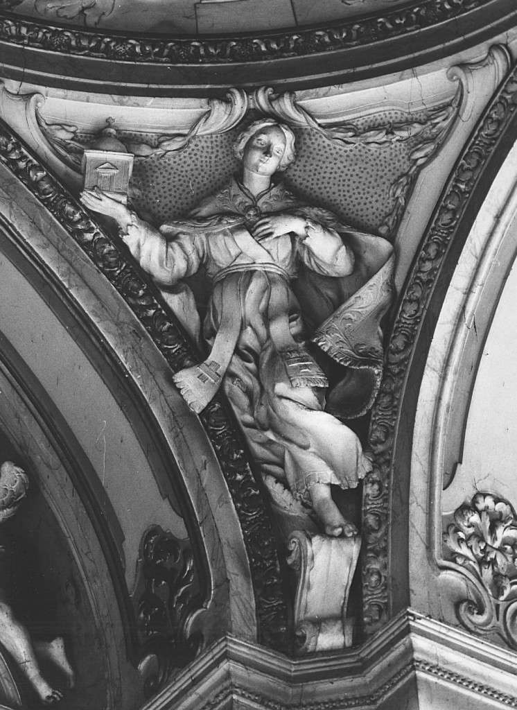 quattro Virtù Cardinali (decorazione plastica) - ambito laziale (prima metà sec. XVIII)