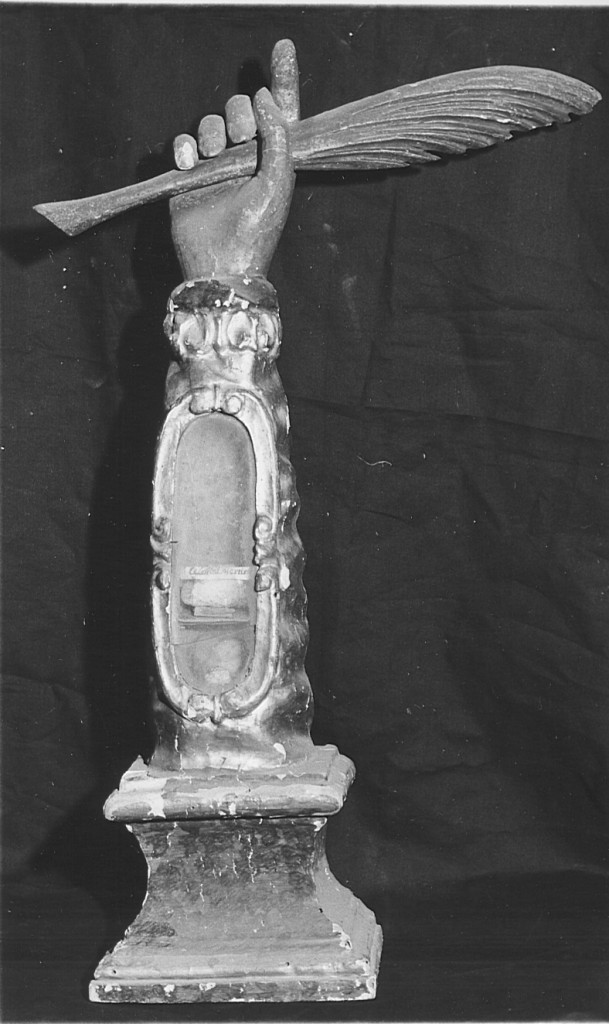 reliquiario antropomorfo - a braccio, serie - ambito laziale (sec. XVIII)