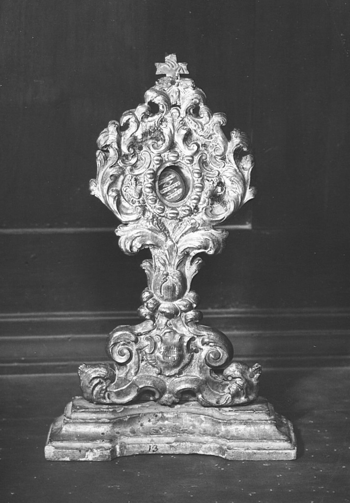 reliquiario - a ostensorio, coppia - ambito laziale (sec. XVIII)