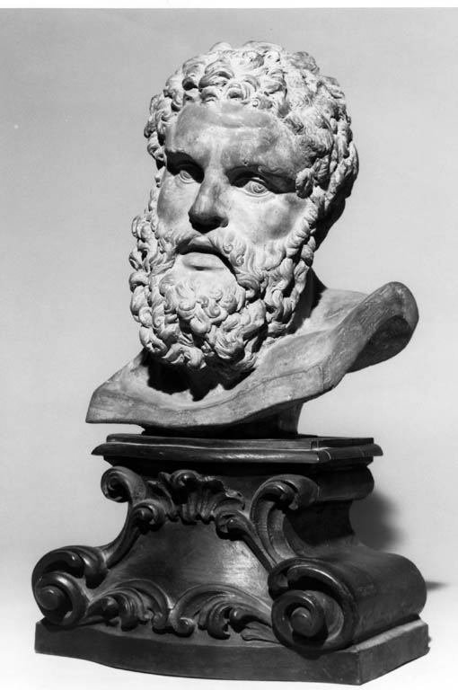 testa dell'Ercole Farnese (scultura) di Pinelli Bartolomeo (sec. XIX)