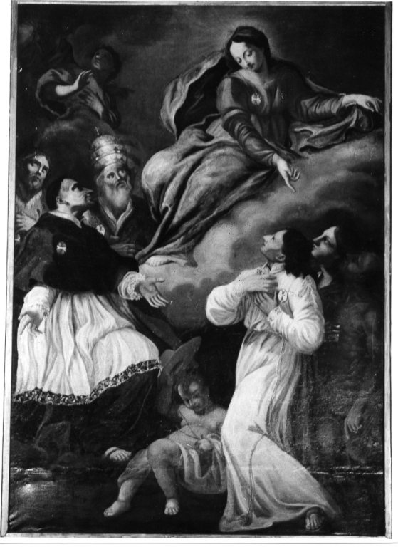 Madonna in gloria tra Santi martiri (dipinto) - ambito romano (prima metà sec. XVIII)