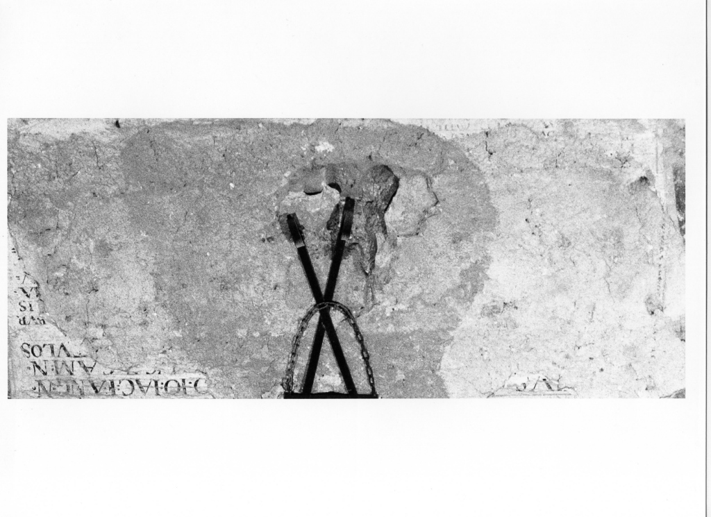 stemma con cartiglio (dipinto) - ambito romano (fine/inizio secc. XVI/ XVII)