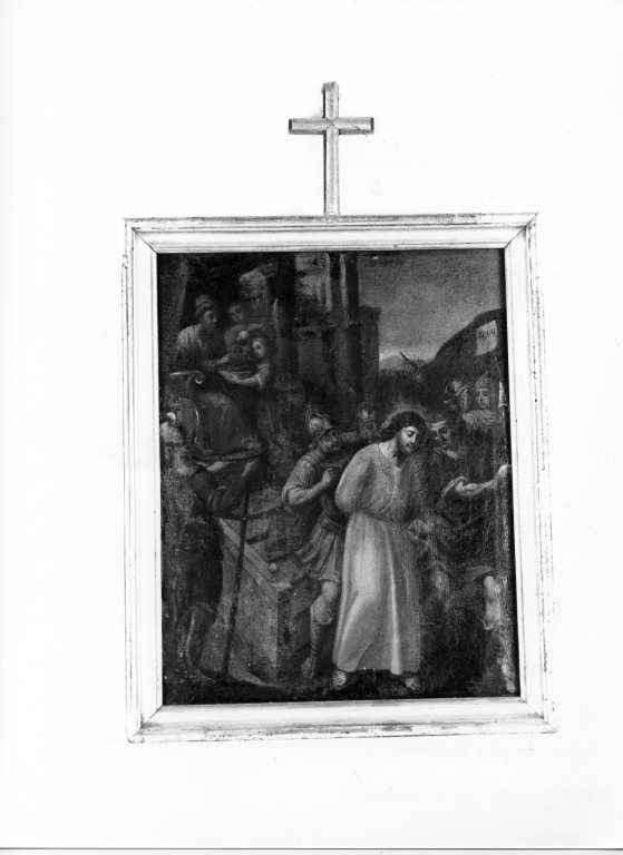 stazione I: Gesù condannato a morte (dipinto, ciclo) - ambito romano (sec. XIX)