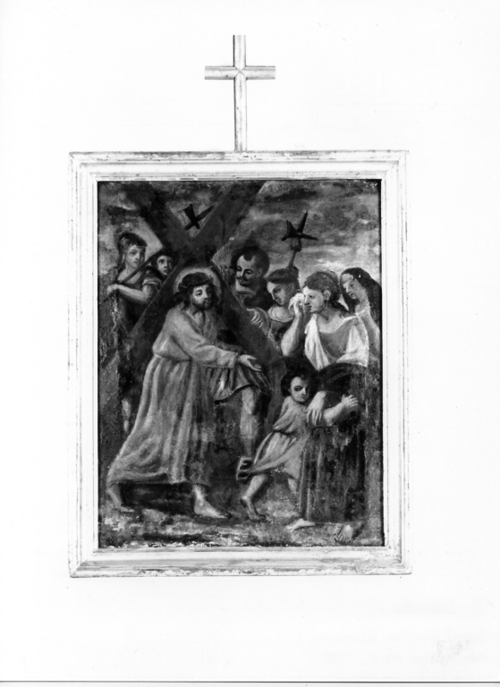 stazione VIII: Gesù consola le donne di Gerusalemme (dipinto, ciclo) - ambito romano (sec. XIX)