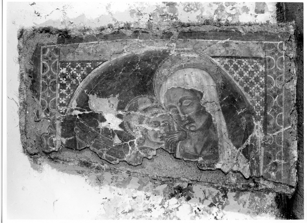 Madonna con Bambino (dipinto, frammento) - ambito romano (sec. XV)