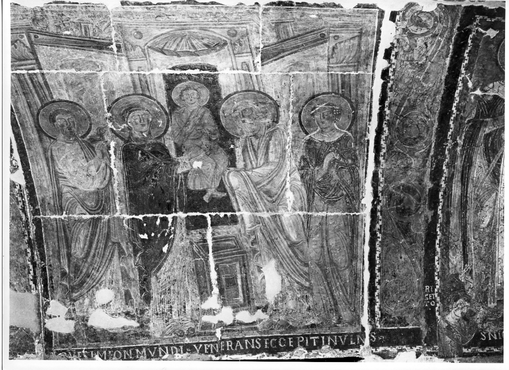 natività di Gesù (dipinto, frammento) - ambito romano (secondo quarto sec. XII)
