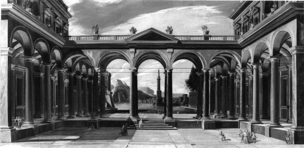 prospettiva architettonica (dipinto) di Codazzi Viviano (sec. XVII)