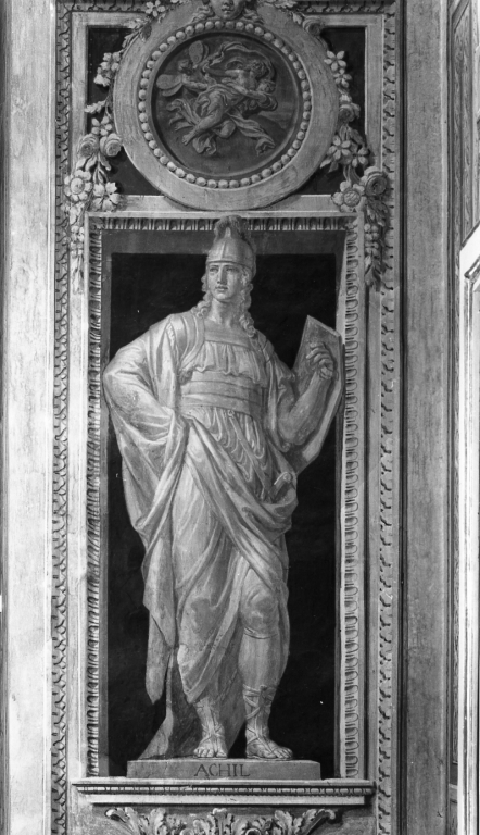 personaggi illustri (decorazione pittorica, ciclo) - ambito romano (seconda metà sec. XVIII)