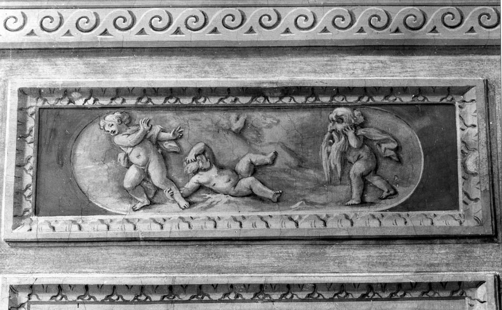 giochi di putti (decorazione pittorica, ciclo) - ambito romano (seconda metà sec. XVIII)
