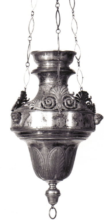 lampada pensile a vaso di Belli Vincenzo II (sec. XIX)