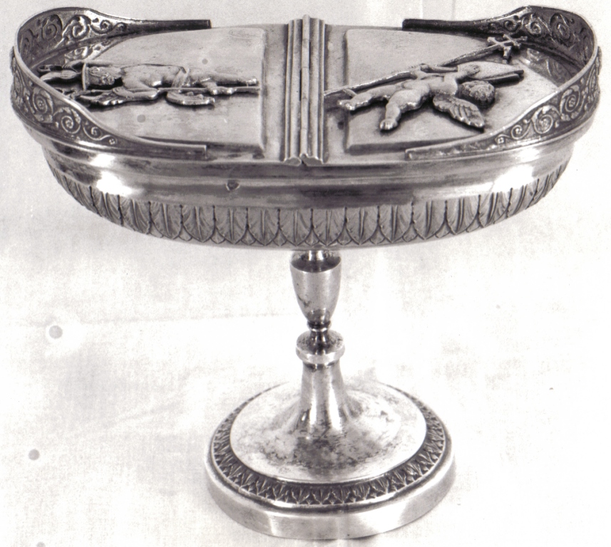 navicella portaincenso - a doppia valva - ambito romano (sec. XIX)